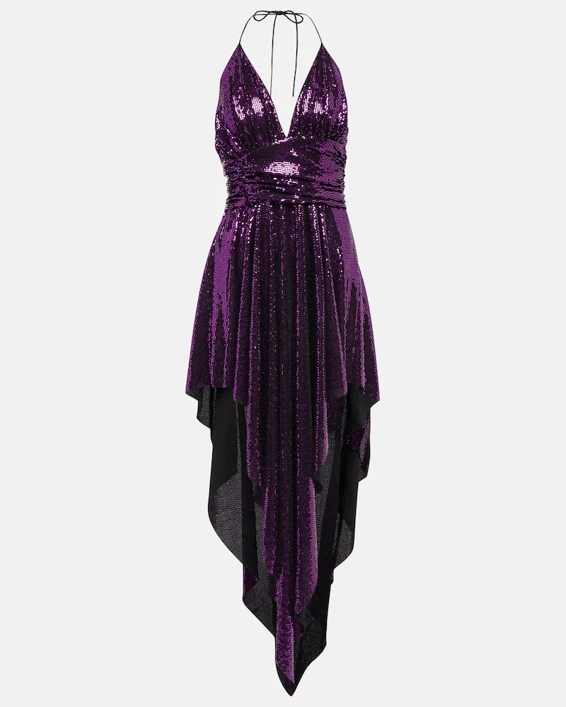 Alexandre Vauthier Abito asimmetrico con paillettes Viola