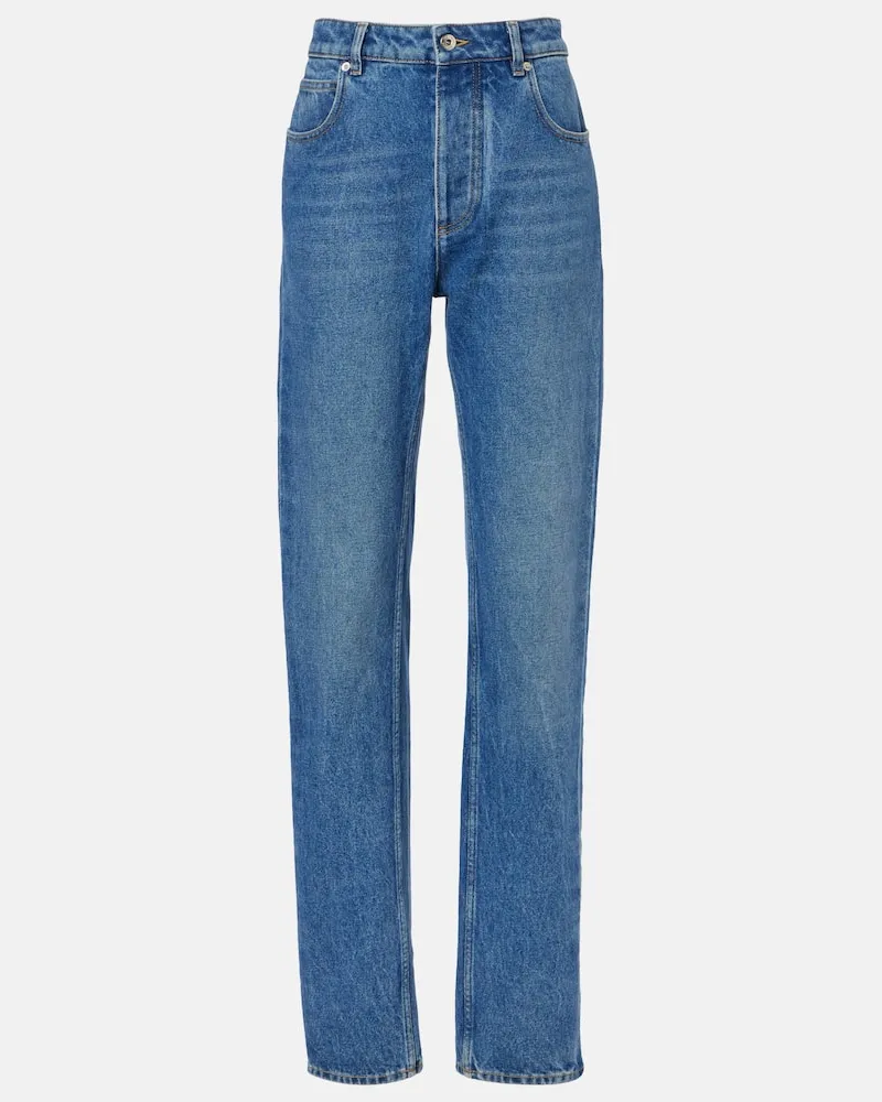 Bottega Veneta Jeans regular a vita alta Blu