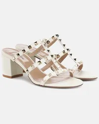 Valentino Garavani Sandali Rockstud in pelle Bianco