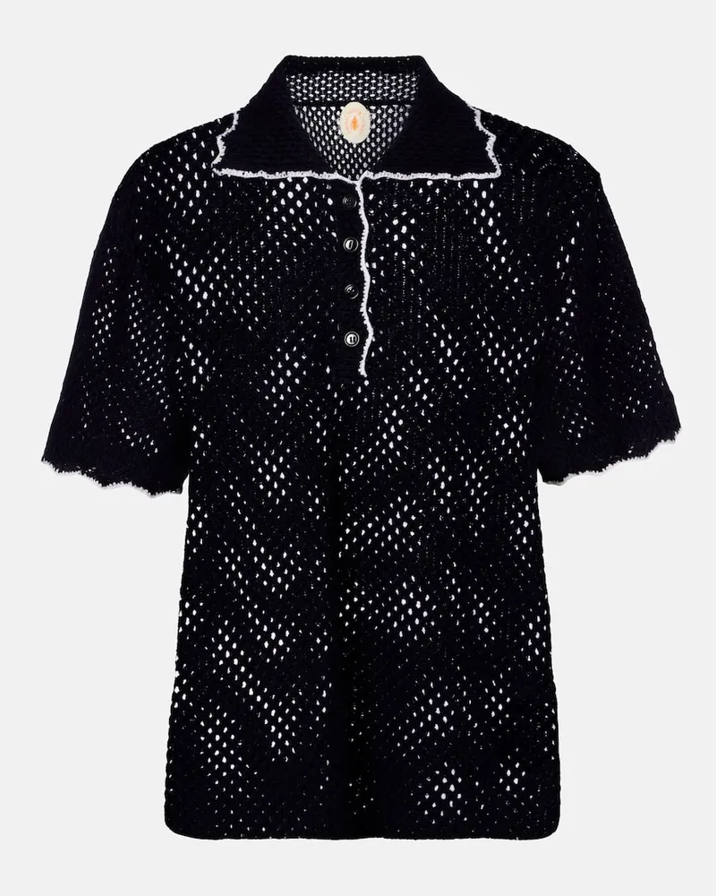 Jardin des Orangers Polo in lana e cashmere Blu