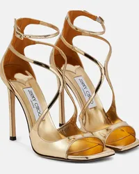 Jimmy Choo Sandali Azia 110 in vernice Oro