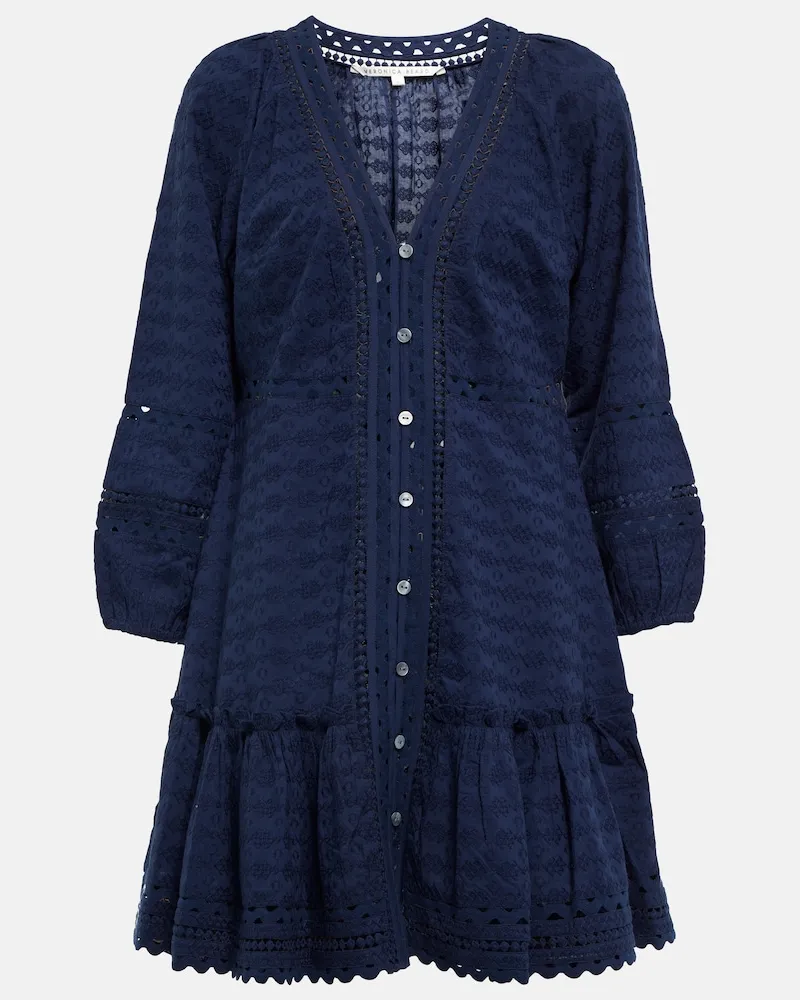 Veronica Beard Miniabito Daeja in cotone Blu