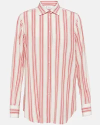 Loro Piana Camicia in seta a righe Multicolore