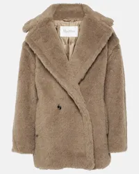 Max Mara Giacca Espero in teddy di alpaca, lana e seta Beige