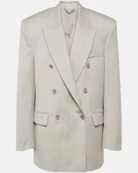 Magda Butrym Blazer doppiopetto in lana Grigio