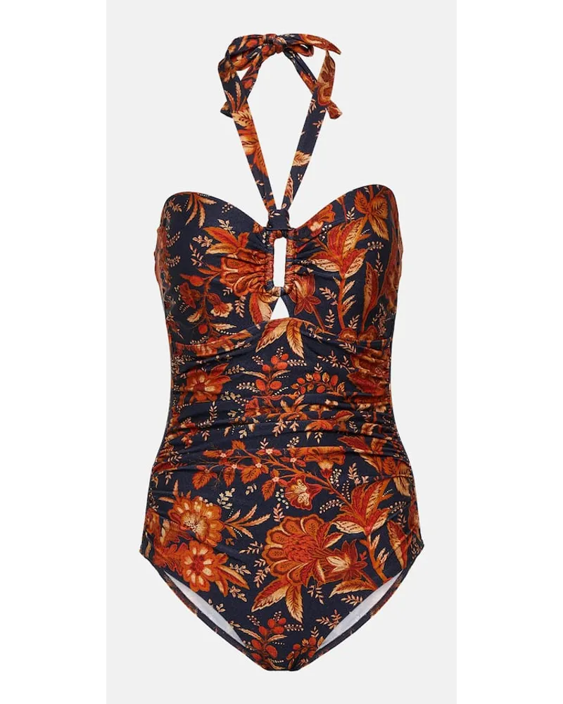 Zimmermann Costume intero Junie con stampa Rosso