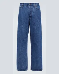 Dries van Noten Jeans a gamba larga Blu