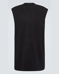 Rick Owens Tank top in jersey di cotone Nero