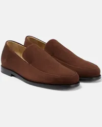 KHAITE Mocassini Alessio in suede Marrone