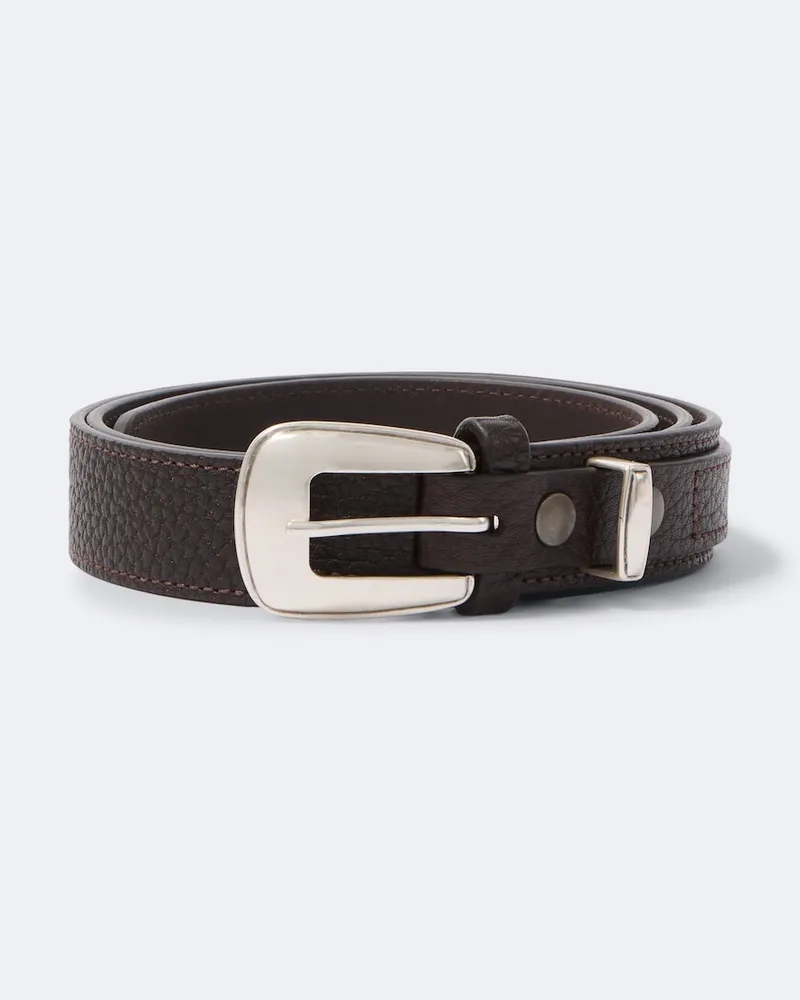 Christophe Lemaire Cintura in pelle Marrone