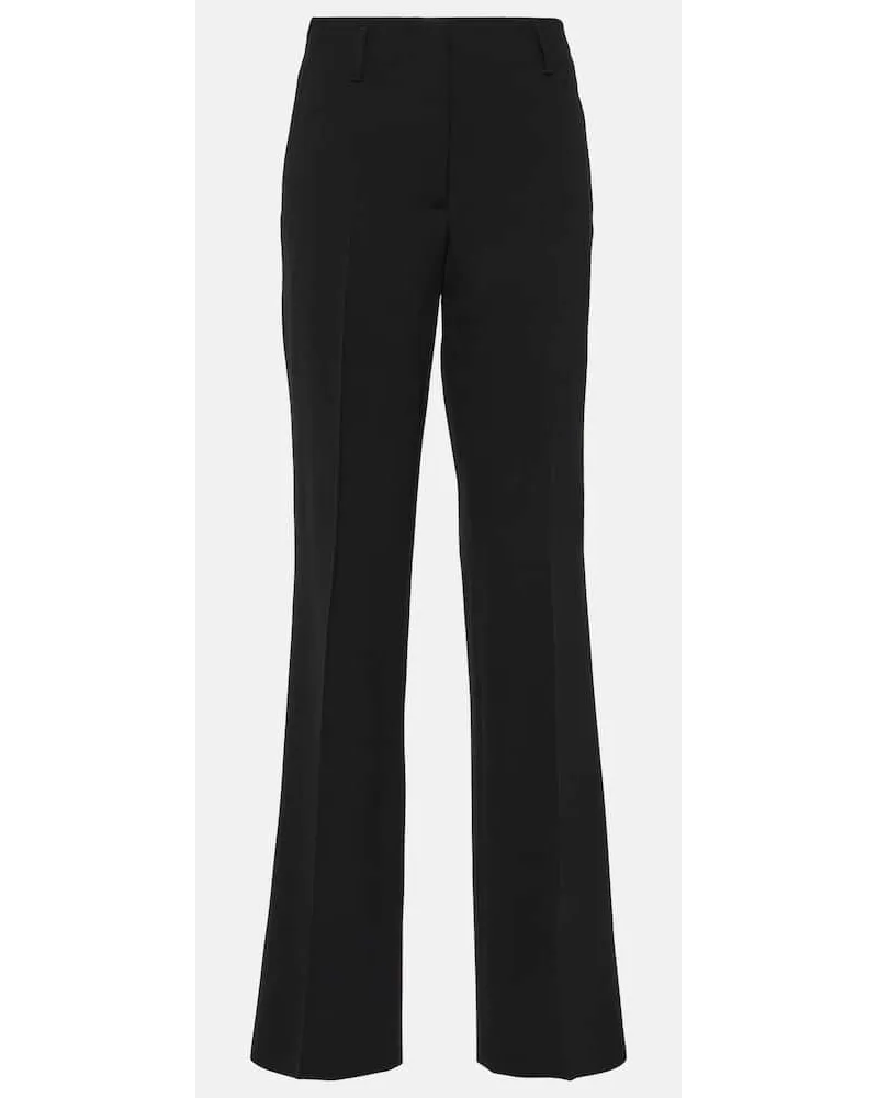 Dries van Noten Pantaloni regular in misto lana Nero