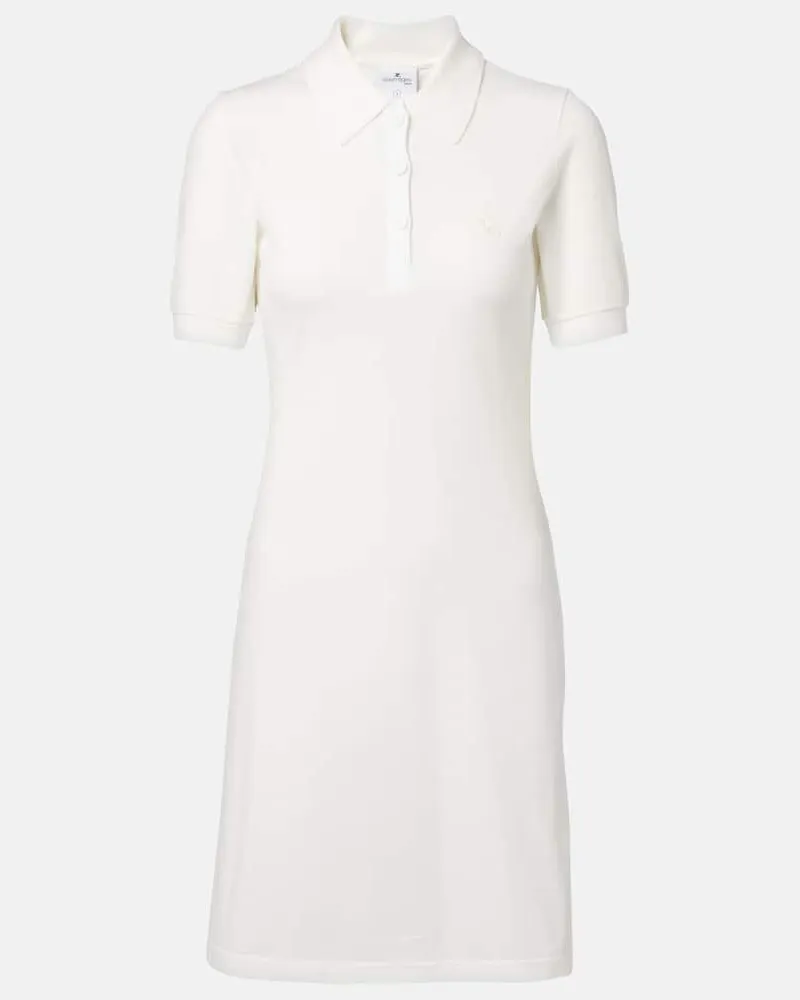Courrèges CourrÃ¨ges Abito polo in piquÃ© di cotone Bianco