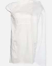 Rick Owens Miniabito in cotone e tulle Bianco