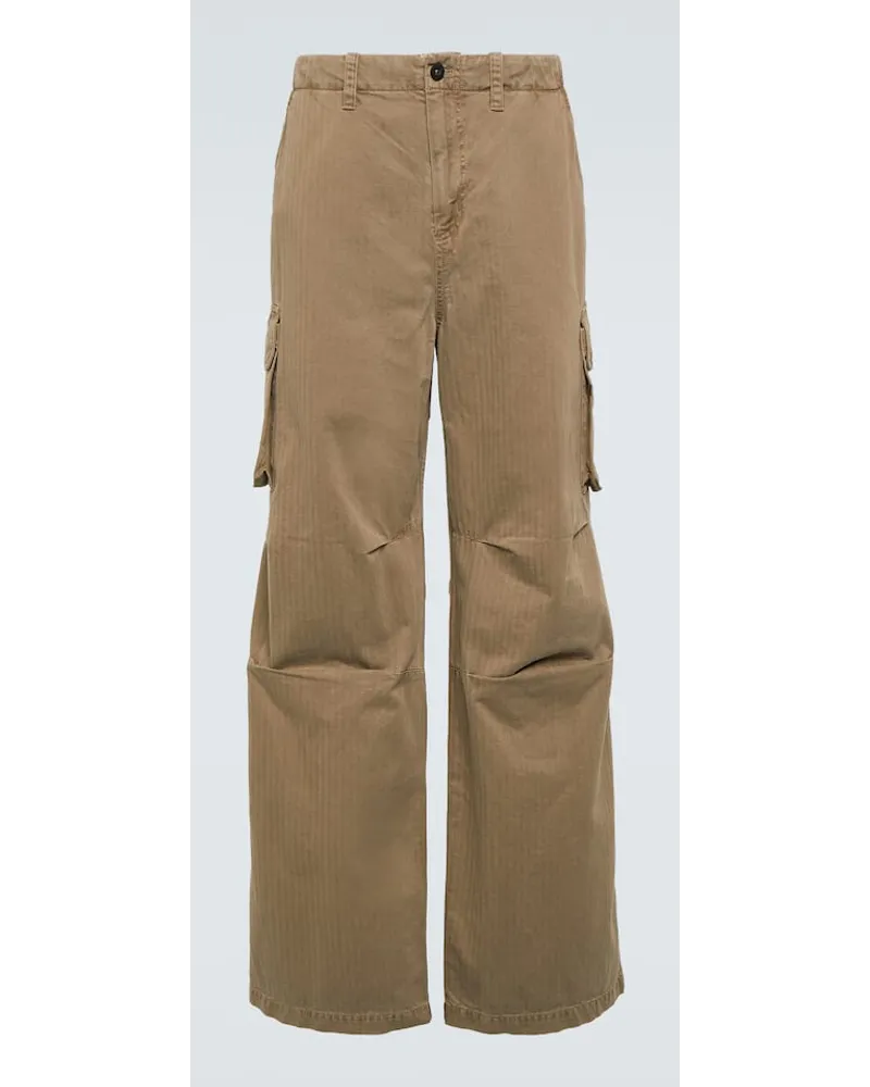 Our Legacy Pantaloni cargo Mount in cotone Marrone