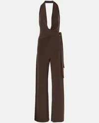 Norma Kamali Jumpsuit in jersey Marrone