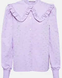 Alessandra Rich Camicia in cotone Viola