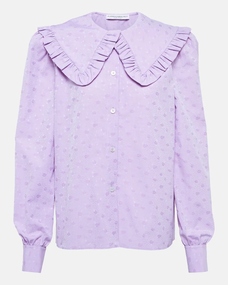 Alessandra Rich Camicia in cotone Viola