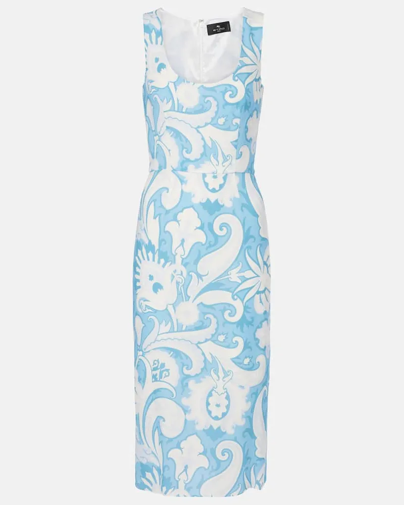 Etro Abito midi con stampa Bianco