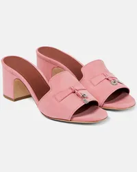 Loro Piana Mules Summer Charms in suede Rosa