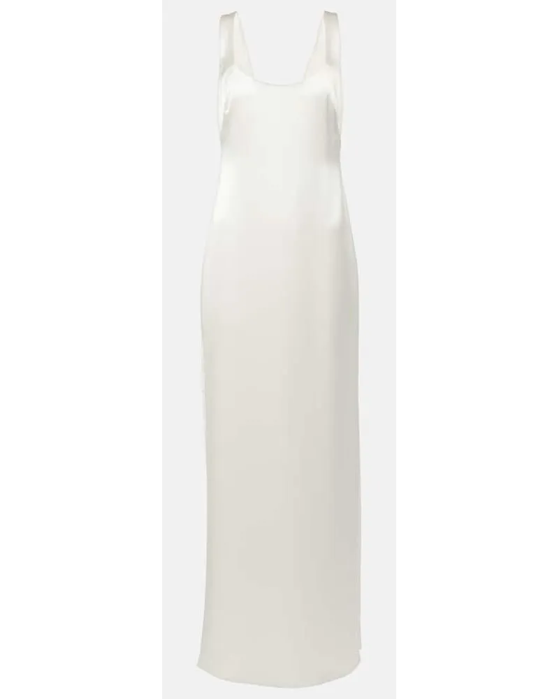 GALVAN Bridal - Abito lungo Paraiso in raso Bianco