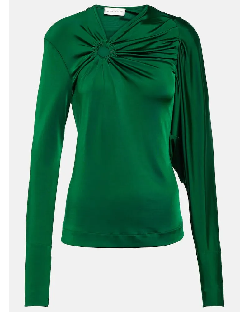 Victoria Beckham Top in jersey Verde