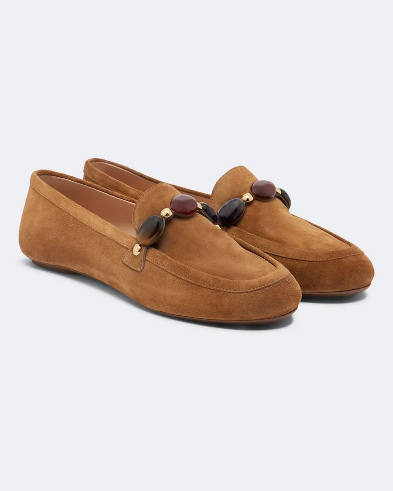 Gianvito Rossi Mocassini in suede Marrone