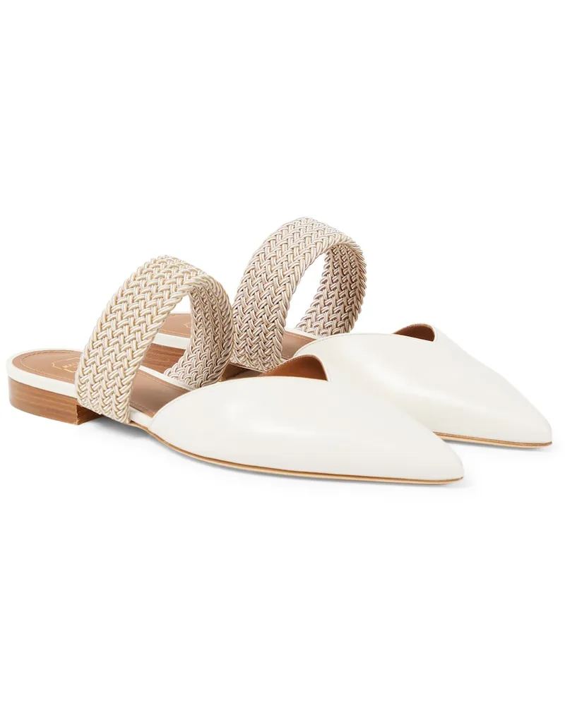 Malone Souliers Slippers Maisie in pelle Bianco