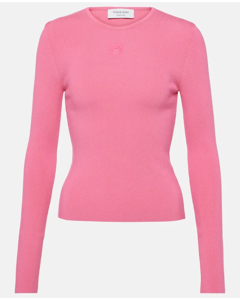 Marine Serre Top Core in jersey Rosa