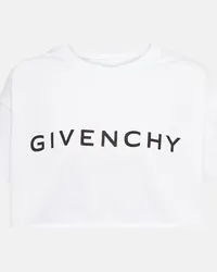 Givenchy T-shirt cropped con logo Bianco