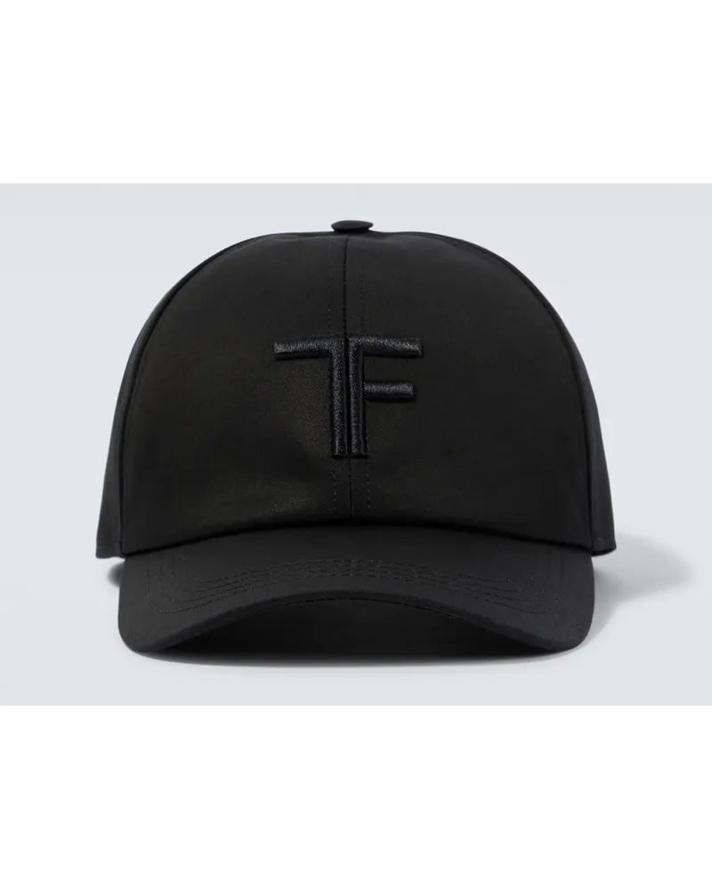 Tom Ford Cappello da baseball in canvas con ricamo Nero