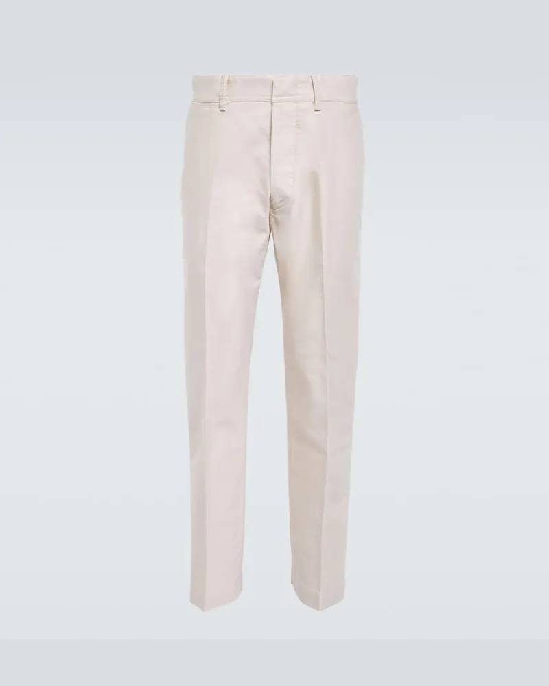 Tom Ford Pantaloni chino in cotone Grigio