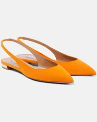 Aquazzura Ballerine slingback Purist in suede Arancione