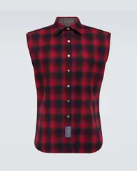 Maison Margiela x Pendleton - Camicia in lana senza maniche Rosso