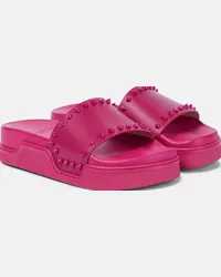 Christian Louboutin Sandali Pool Stud in pelle Rosa