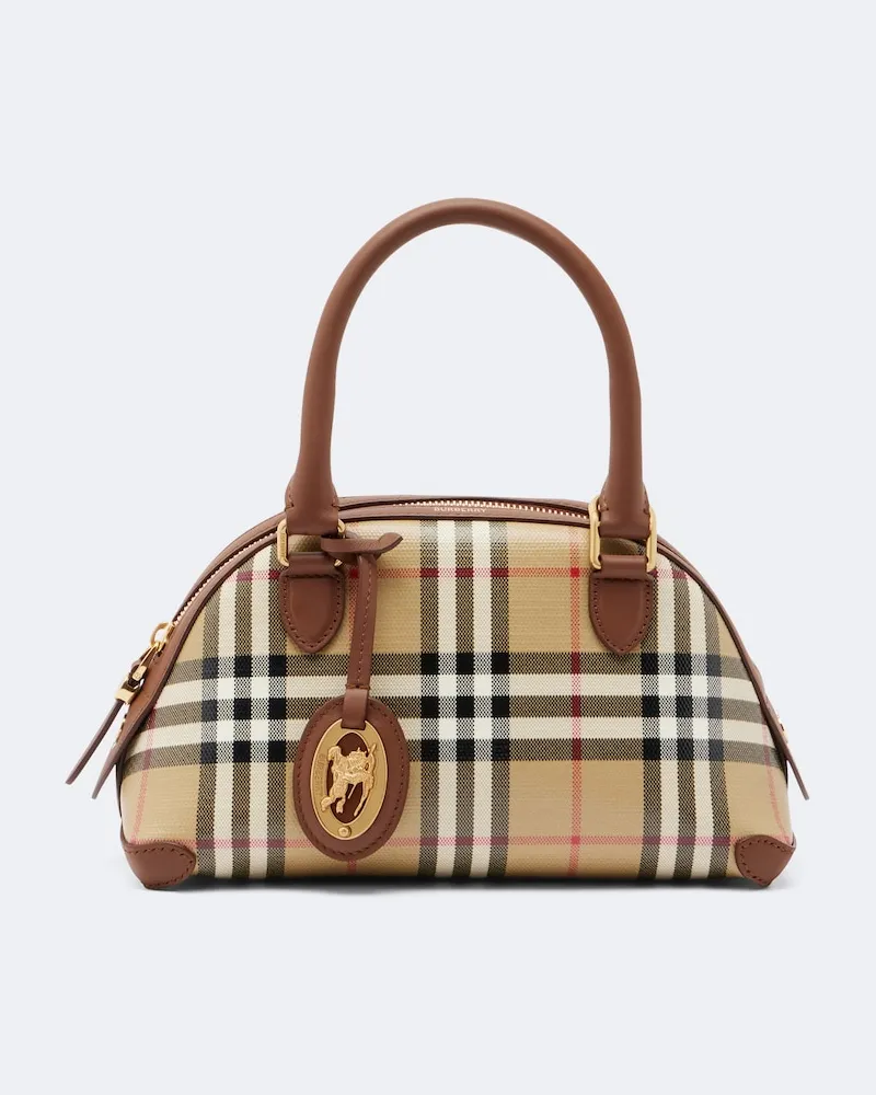 Burberry Borsa a mano Primrose Mini Burberry Check Marrone