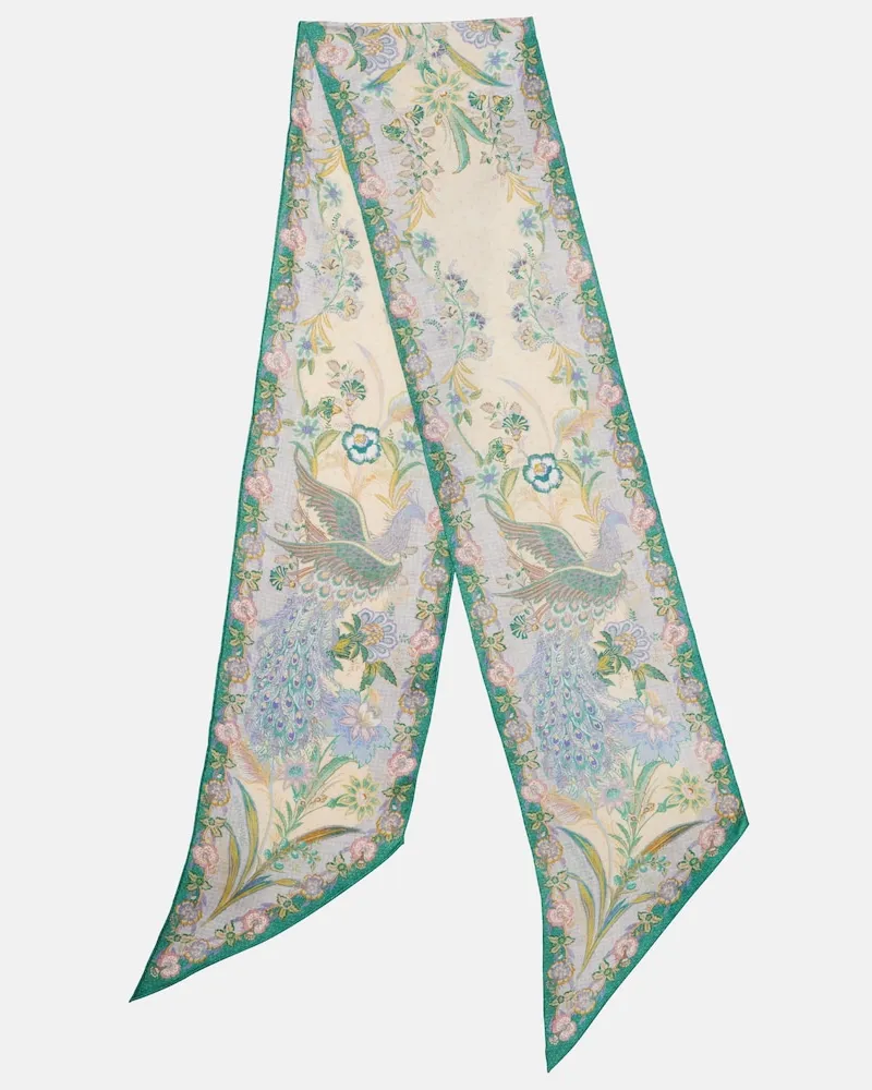 Zimmermann Foulard in seta con stampa floreale Multicolore