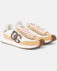 Dolce & Gabbana Sneakers DG Cushion con suede Marrone