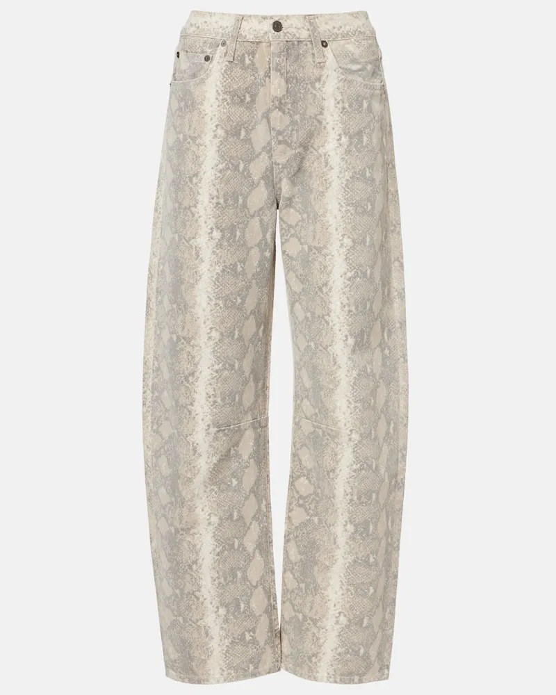 Citizens of humanity Jeans Miro barrel con stampa serpente Grigio