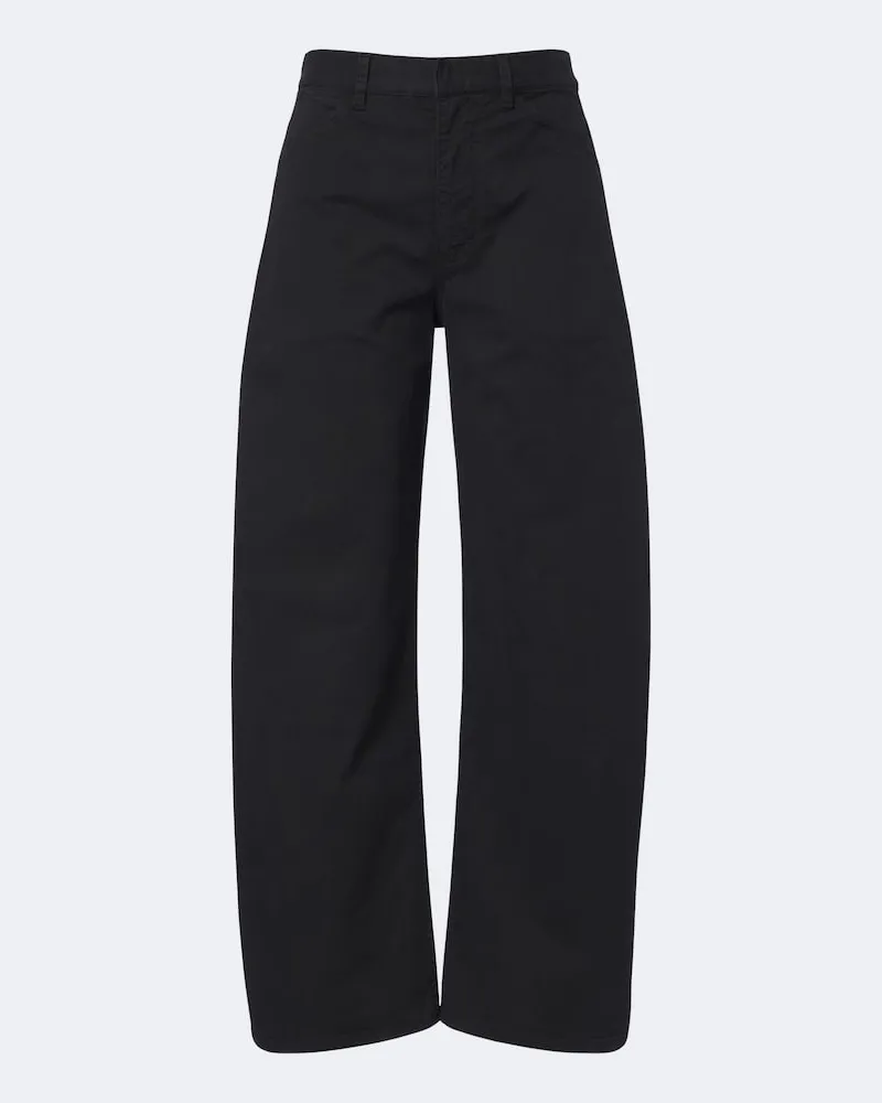 Nili Lotan Pantaloni barrel Tribeca in twill di cotone Grigio