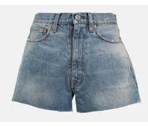 Shorts di jeans distressed