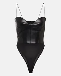 Alex Perry Body Halston in similpelle Nero