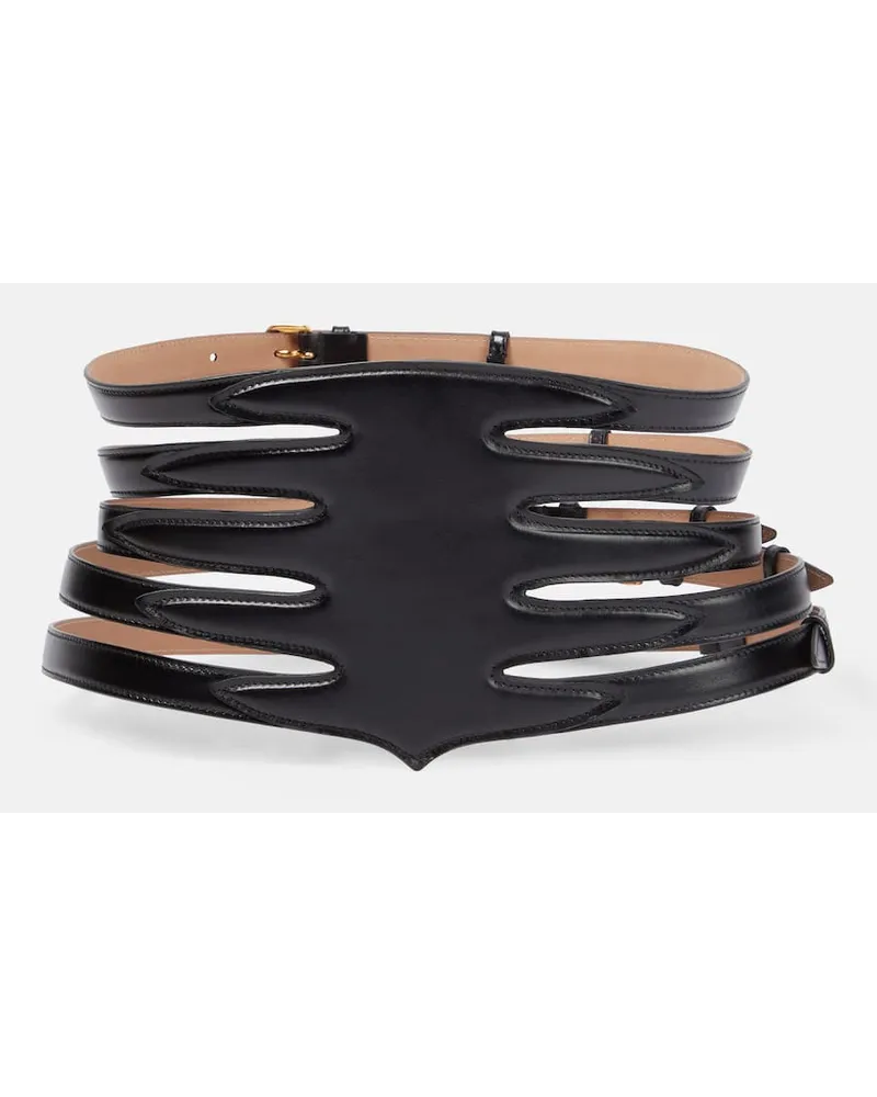 Alaïa AlaÃ¯a Cintura sottile multipla in pelle Nero