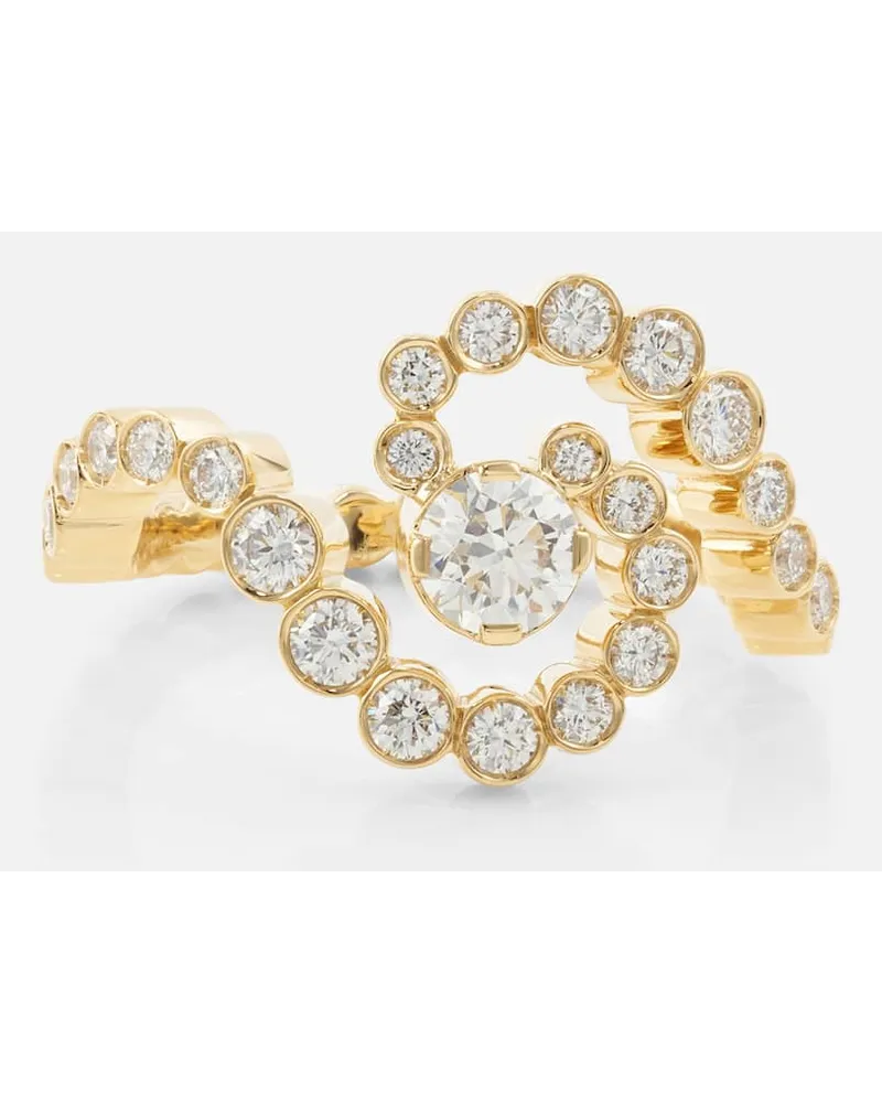 Sophie Bille Brahe Anello Ocean de Ciel in oro 18kt con diamanti Oro