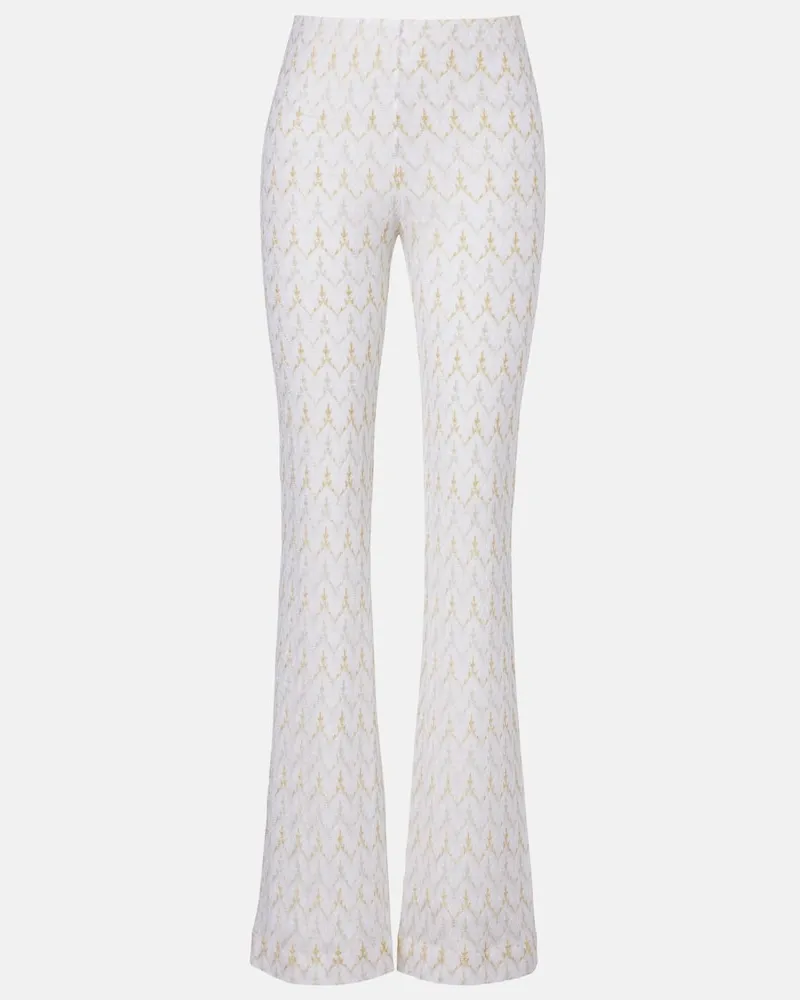 Missoni Pantaloni flared con lamÃ Bianco