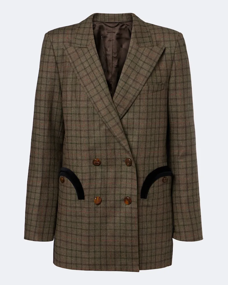 Blazé Milano Blazé Milano Blazer Everyday in lana e cashmere a quadri Verde