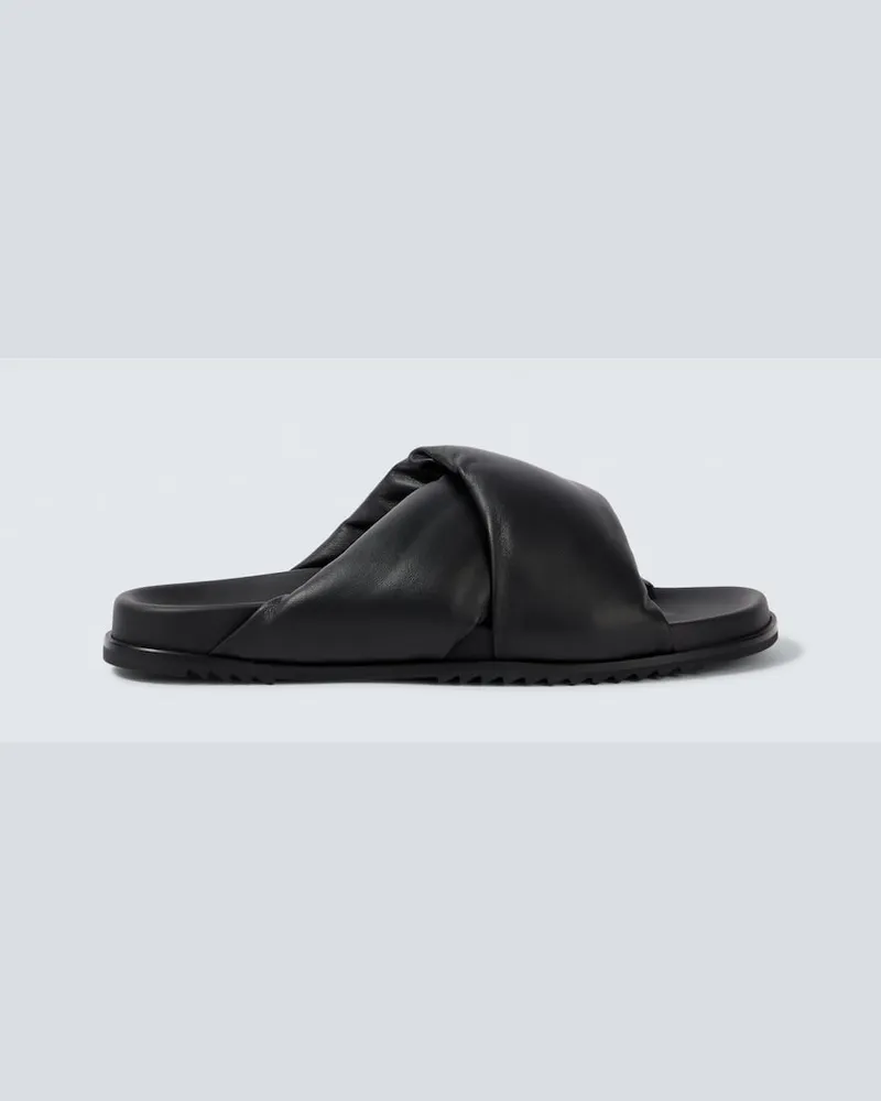 Rick Owens Sandali Donut Granola in pelle Nero