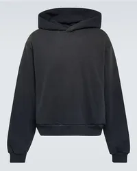 Acne Studios Felpa in misto cotone con cappuccio Nero