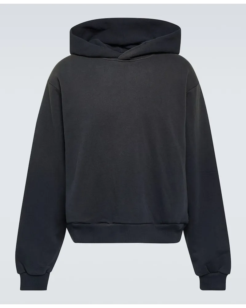 Acne Studios Felpa in misto cotone con cappuccio Nero