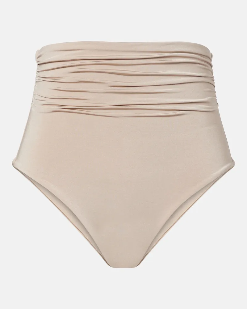 Max Mara Slip bikini Salli a vita alta Beige
