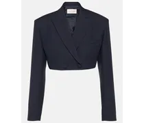 Blazer cropped in Crêpe Couture